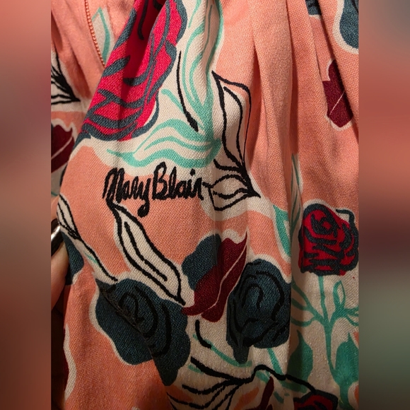 New w/out Tags Pinup Couture Mary Blair Retro Skirt in Pink and Red Floral Large - Picture 2 of 6